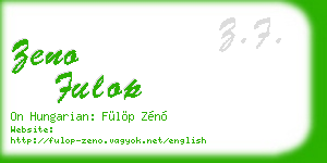 zeno fulop business card